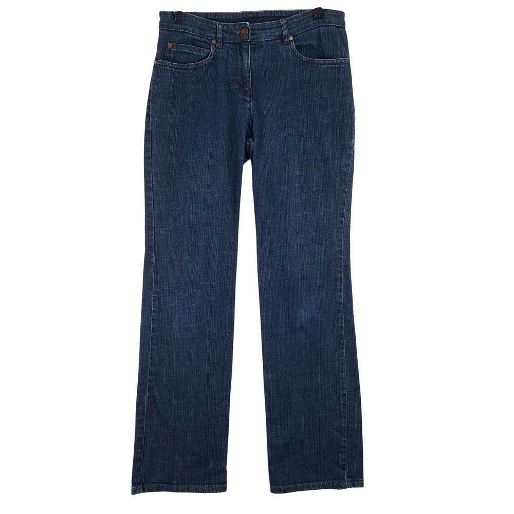 Eileen Fisher Straight Leg Jeans Women XS Dark Wash Denim Classic Minimalist
